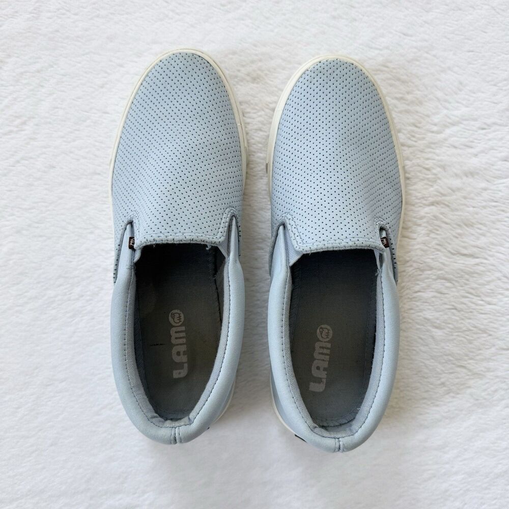 Lamo Piper Sky Blue Perforated Shoes Slip On Size 7